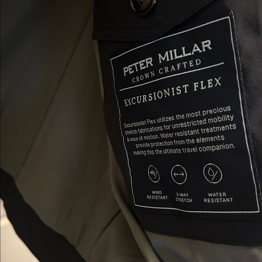 NWT Peter Millar Excursionist Flex City Car Coat Navy Wool Blend Jacket Men's XL - Picture 11 of 13